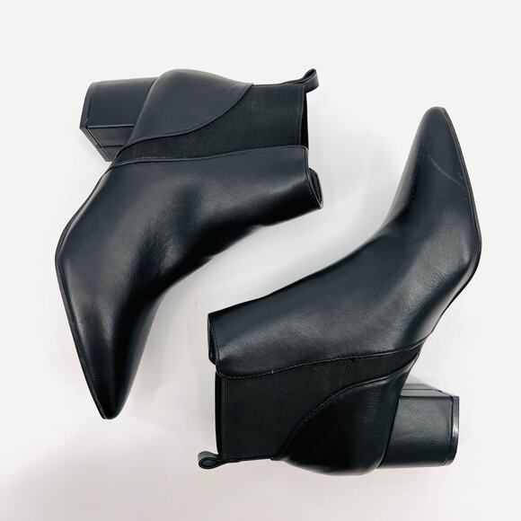 NWOB Lulus Chase Black Pointed Toe Booties Women's Size 8 - Picture 9 of 11
